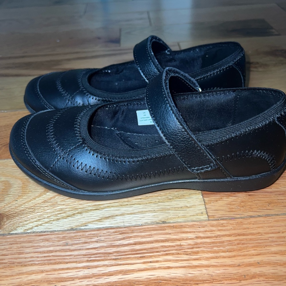 Girls Hush Puppies Black Kids Dress Shoes